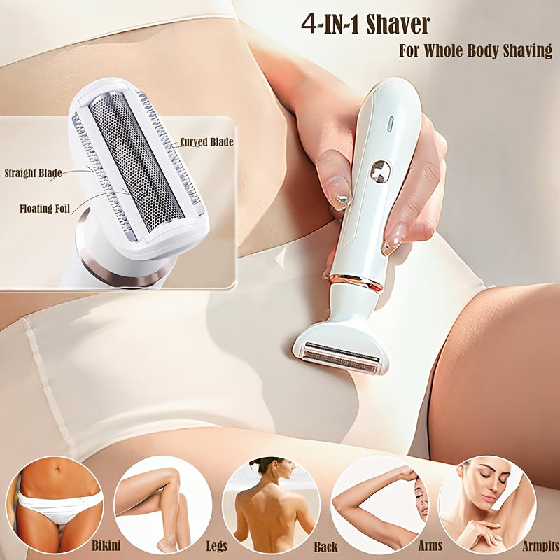 1pc Womens Electric Shaver 3in1 USB Rechargeable Trimmer for FaceBodyBikini  Painless Hair Removal Cordless  TravelFriendly Gift for Her BirthdayValentines Day Hypoallergenic Blades