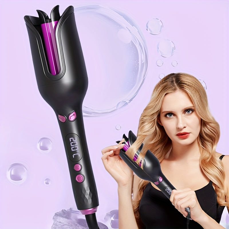 YAOWITHSU 32mm Large Wave Electric Hair Curler  Automatic Rotating Egg Rollers No Damage 110240V European Plug AntiScald Design for Dry Hair Home Use Hair Curler for Curly Hair Userfriendly Interface Durable Construction