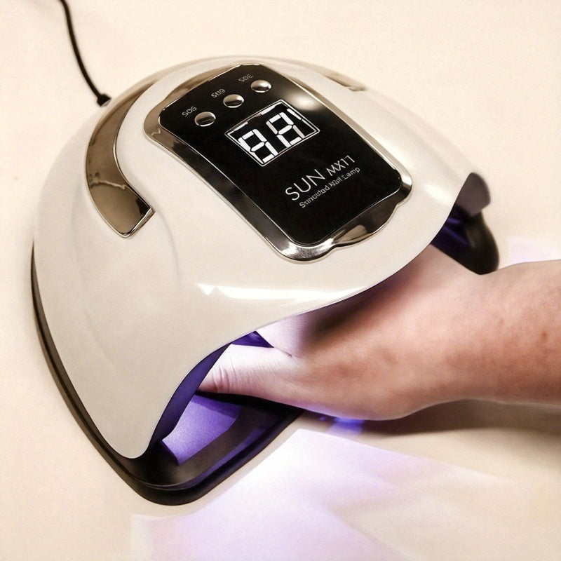 Professional QuickDry LED Nail Lamp  LED Light Machine for Fast Gel Polish LCD Display  Operation AdapterFree   Salon Use LowPower Blue Light for Free Nail Hardening No Odor