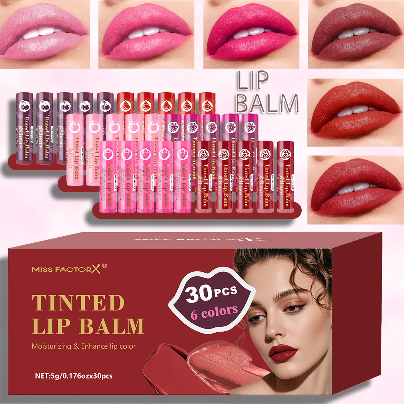 30pcs Lip Balm Gift Set Moisturizing Gloss Hydrating Balm Translucent Tint Shiny and Luminous Finish WomenS Makeup HighEnd Gift Set