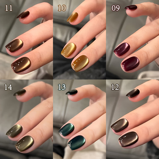 7pcsSET Magnetic Moonlight CatS Eye Nail Polish Set With Magnet LED LongLasting Salon Quality Fashionable White Moonlight Shades AlcoholFree Suitable for Salon Quality Manicure