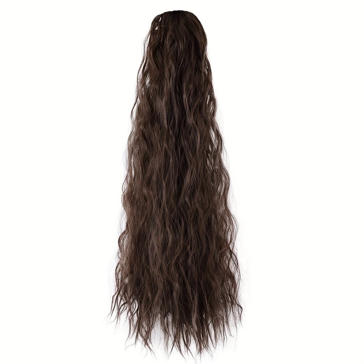 65cm HeatResistant Synthetic Fiber Claw Ponytail Hair Extension  Jerry Curl Water Wave Texture Look ClipIn Ponytail for Women Easy to Style with Heat Tools LongLasting Volume  Soft Waves for Everyday  Special Occasions