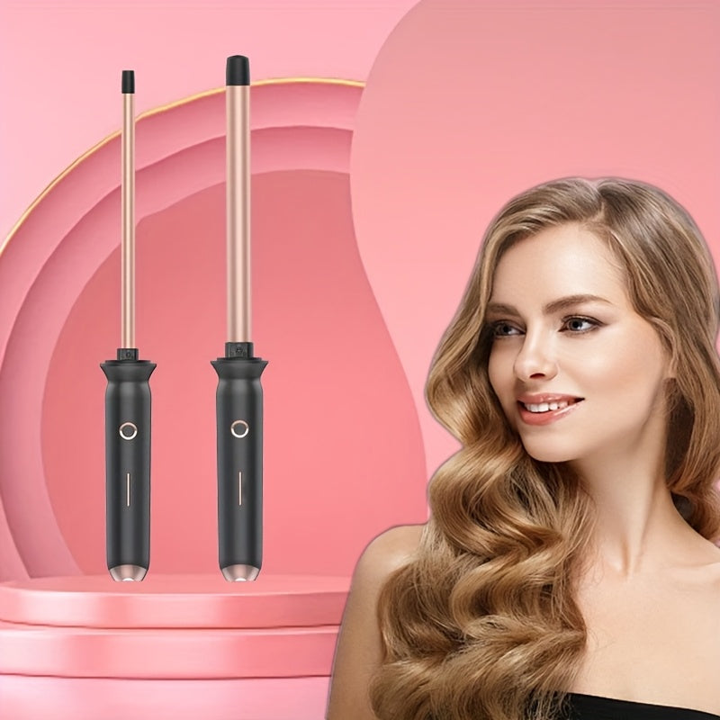 EU Standard Unisex 9mm Mini Curling Iron 30W Air Wave Styler 220V C Plug No Battery Needed Suitable for Fine Hair and Bangs Teddy Bear Curly Style Compact Size Perfect for Men  Women
